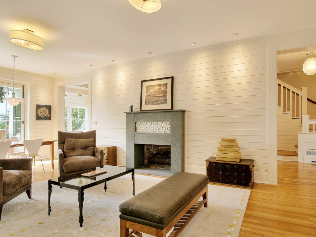 Living room of residential house in Seattle