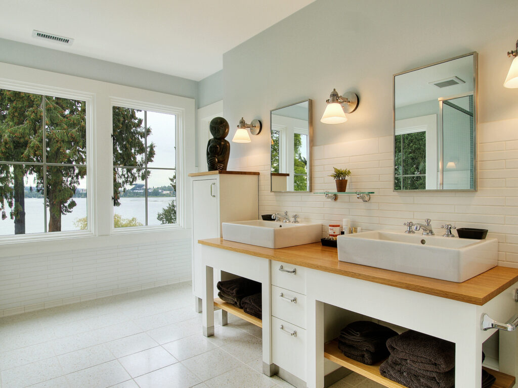 Master bathroom in Seattle home