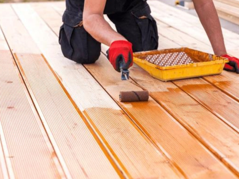 Staining a deck in Seattle, WA